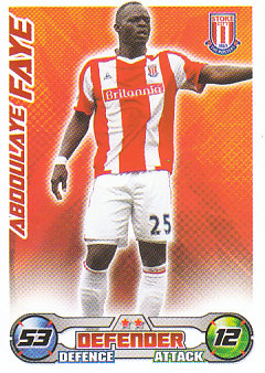 Abdoulaye Faye Stoke City 2008/09 Topps Match Attax #259